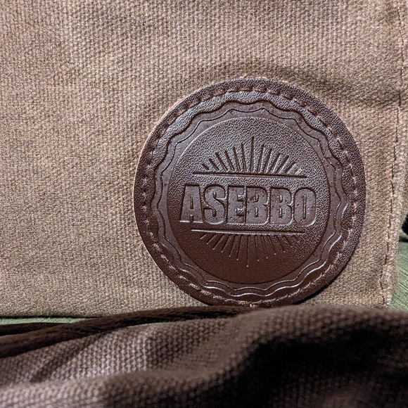 ASEBBO Insulated Lunch Bag 10L Waxed Canvas and Leather Cool Crossbody Bag - Picture 5 of 15